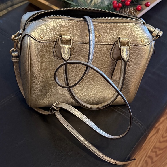 Coach Metallic Gold Satchel - Picture 5 of 7